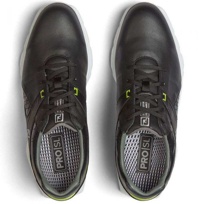 FootJoy Pro SL Spikeless Shoes - Black/Lime