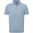 FootJoy Push Play Print Pique Polo Shirt - Dove Grey/Lemonade