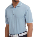 FootJoy Push Play Print Pique Polo Shirt - Dove Grey/Lemonade