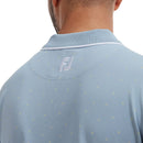 FootJoy Push Play Print Pique Polo Shirt - Dove Grey/Lemonade