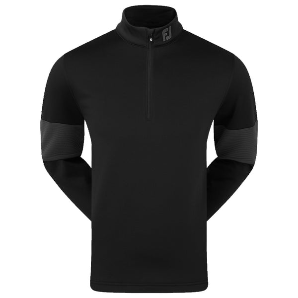 FootJoy Ribbed Chill-Out XP 1/2 Zip Pullover - Black/Charcoal