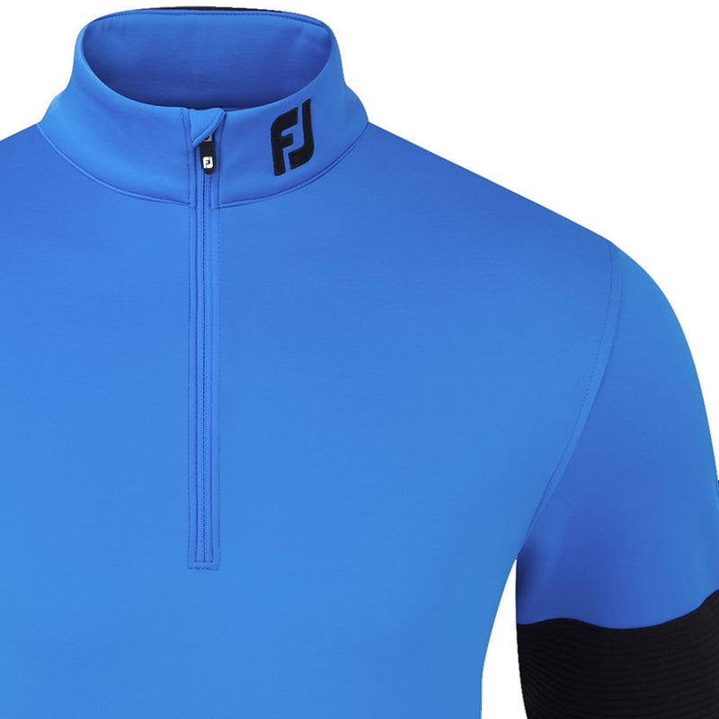 FootJoy Ribbed Chill-Out XP 1/2 Zip Pullover - Sapphire/Black