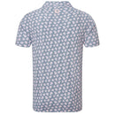 FootJoy Shadow Palm Print Pique Polo Shirt - Graphite/Quartz Pink