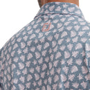FootJoy Shadow Palm Print Pique Polo Shirt - Graphite/Quartz Pink