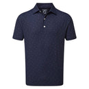 FootJoy Smooth Pique FJ Print Polo Shirt - Navy/Wildberry