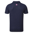 FootJoy Smooth Pique FJ Print Polo Shirt - Navy/Wildberry