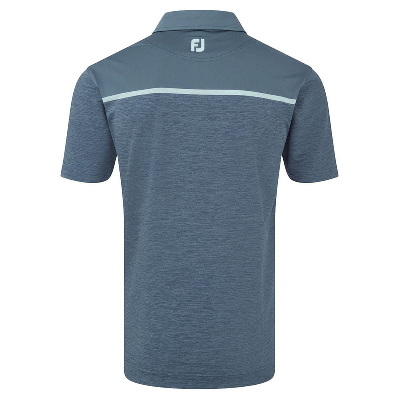 FootJoy Space Dye Block Lisle Polo Shirt - Bluestone