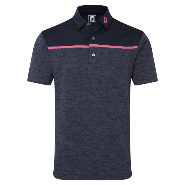 FootJoy Space Dye Block Lisle Polo Shirt - Navy