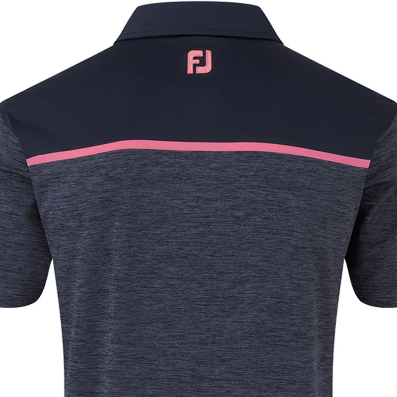 FootJoy Space Dye Block Lisle Polo Shirt - Navy