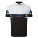 FootJoy Stretch Colour Block Polo Shirt - White/Black