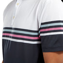 FootJoy Stretch Colour Block Polo Shirt  - White/Navy