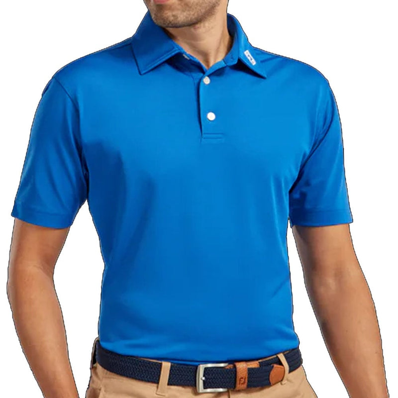 FootJoy Stretch Pique Solid Colour Polo Shirt - Royal