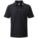 FootJoy Stretch Pique Solid Athletic Polo Shirt - Black