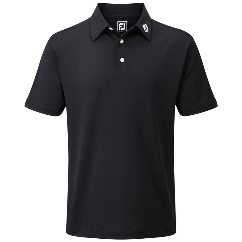 FootJoy Stretch Pique Solid Athletic Polo Shirt - Black