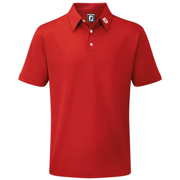 FootJoy Stretch Pique Solid Athletic Polo Shirt - Red