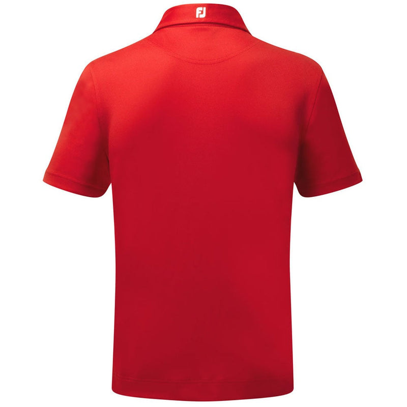 FootJoy Stretch Pique Solid Athletic Polo Shirt - Red