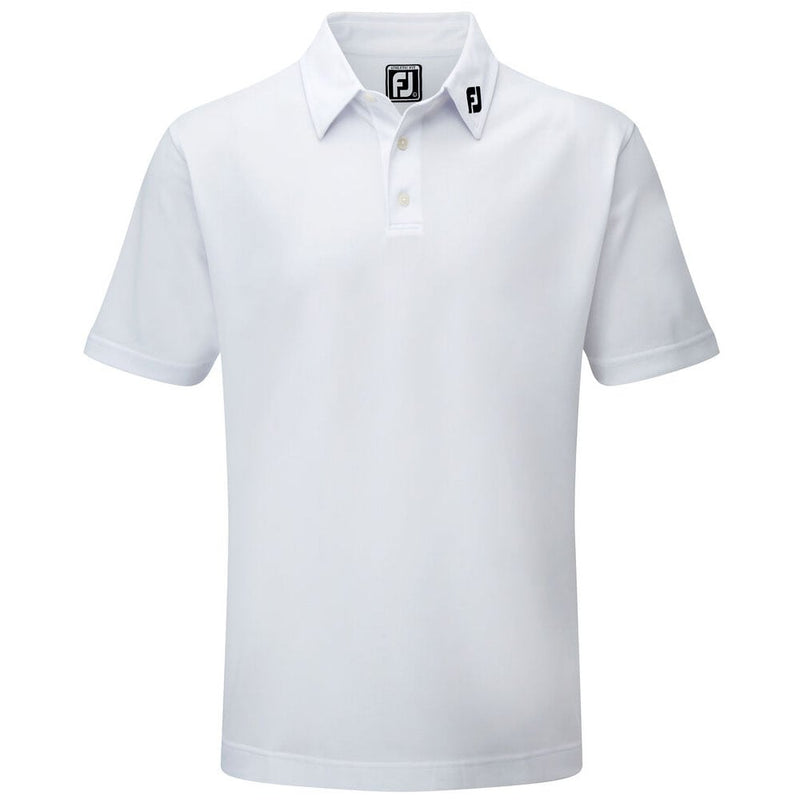 FootJoy Stretch Pique Solid Athletic Polo Shirt - White