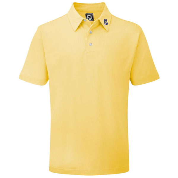 FootJoy Stretch Pique Solid Athletic Polo Shirt - Yellow