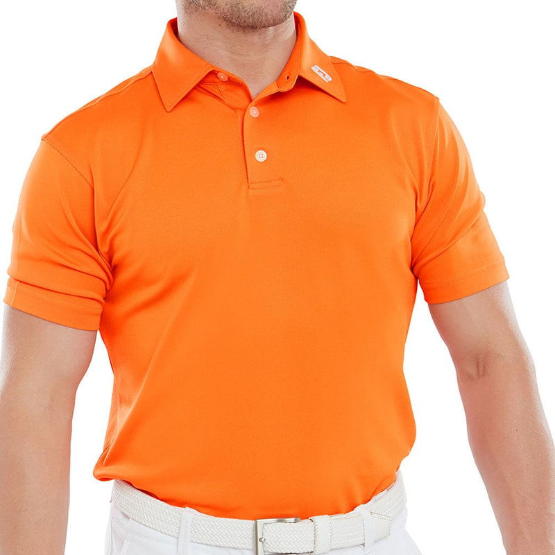 FootJoy Stretch Pique Solid Polo Shirt - Orange