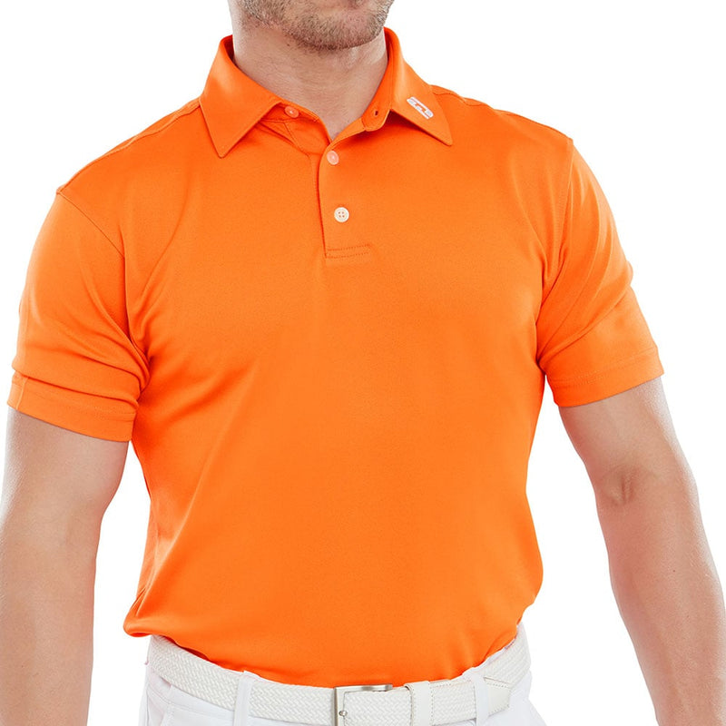 FootJoy Stretch Pique Solid Polo Shirt - Orange