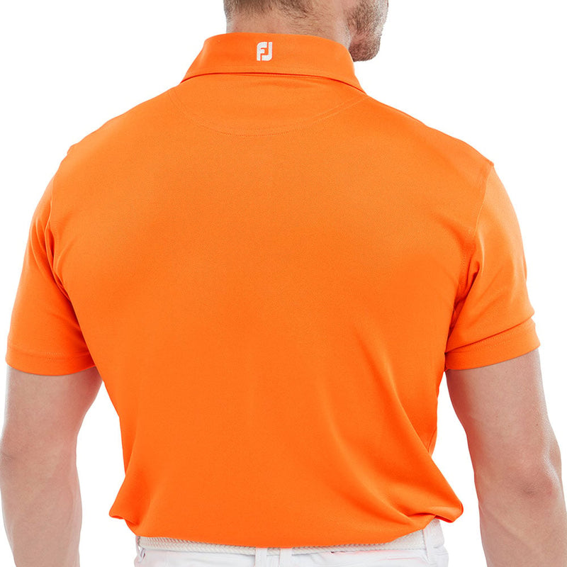 FootJoy Stretch Pique Solid Polo Shirt - Orange