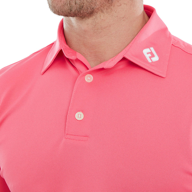 FootJoy Stretch Pique Solid Polo Shirt - Watermelon