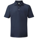 FootJoy Stretch Pique Solid Traditional Polo Shirt - Navy
