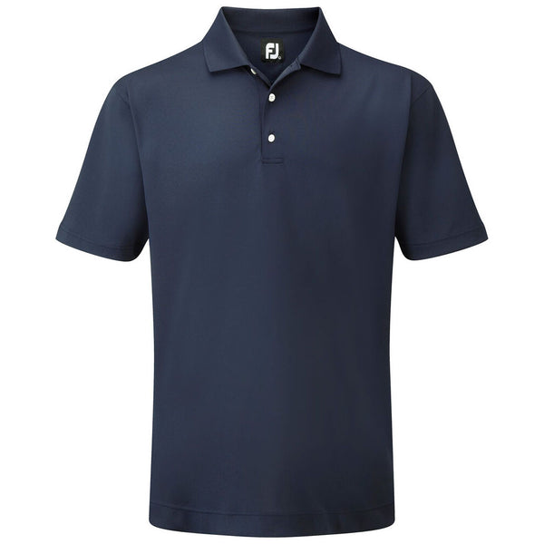 FootJoy Stretch Pique Solid Traditional Polo Shirt - Navy