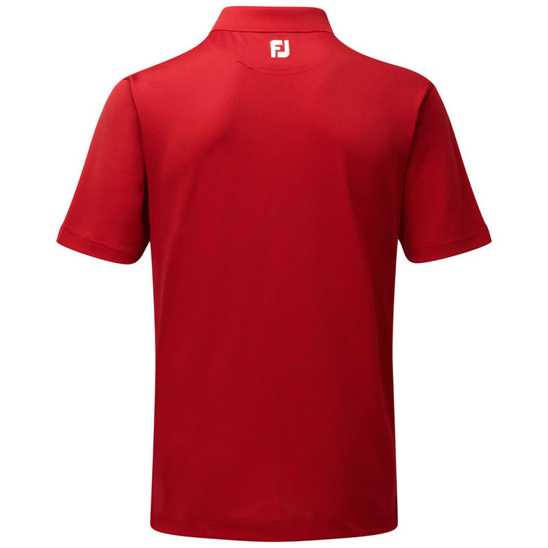 FootJoy Stretch Pique Solid Traditional Polo Shirt - Red