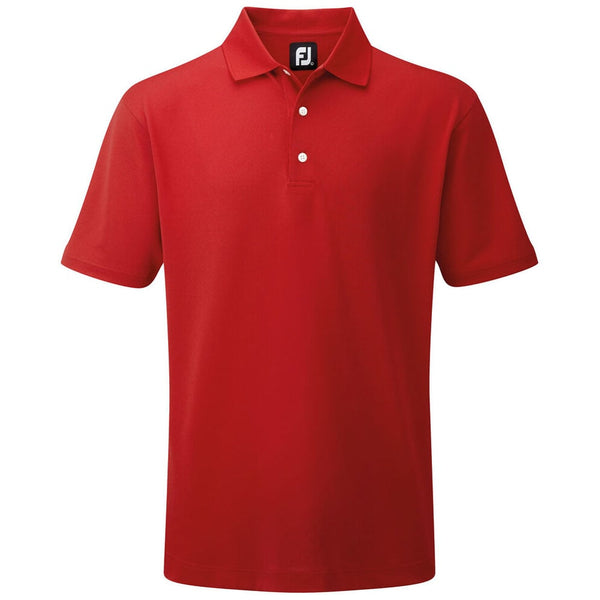 FootJoy Stretch Pique Solid Traditional Polo Shirt - Red
