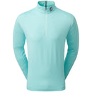 FootJoy Tonal Print Knit Chill-Out 1/2 Zip Pullover - Aqua Surf