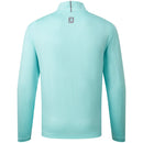 FootJoy Tonal Print Knit Chill-Out 1/2 Zip Pullover - Aqua Surf