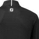 FootJoy Tonal Print Knit Chill-Out 1/2 Zip Pullover - Black