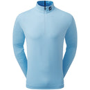 FootJoy Tonal Print Knit Chill-Out 1/2 Zip Pullover - True Blue
