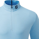 FootJoy Tonal Print Knit Chill-Out 1/2 Zip Pullover - True Blue