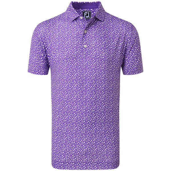 FootJoy Tossed Tulips Polo Shirt - Violet/White