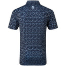 FootJoy Travel Print Polo Shirt - Navy/True Blue