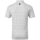 FootJoy Travel Print Polo Shirt - White/Black