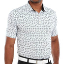 FootJoy Travel Print Polo Shirt - White/Black
