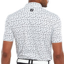 FootJoy Travel Print Polo Shirt - White/Black