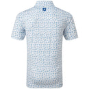 FootJoy Travel Print Polo Shirt - White/Twilight