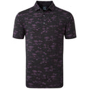FootJoy Tropic Print Polo Shirt - Black/Orchid