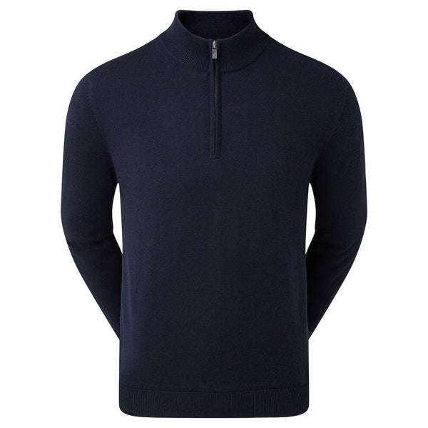 FootJoy Wool Blend 1/2 Zip Lined Pullover - Navy