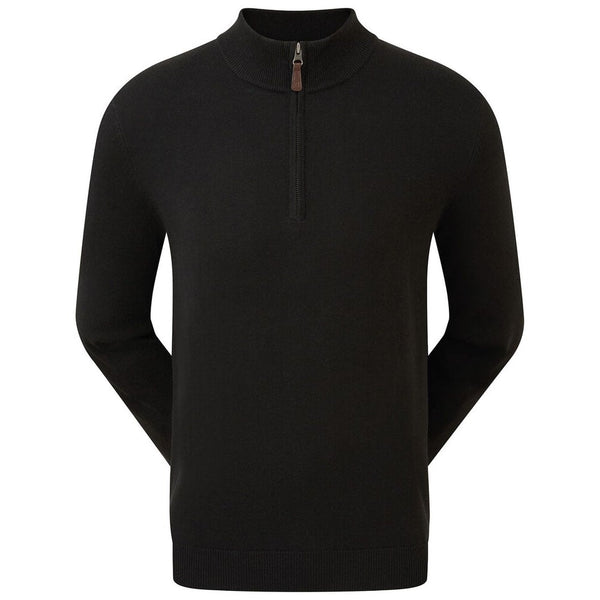 FootJoy Wool Blend 1/2 Zip Pullover - Black