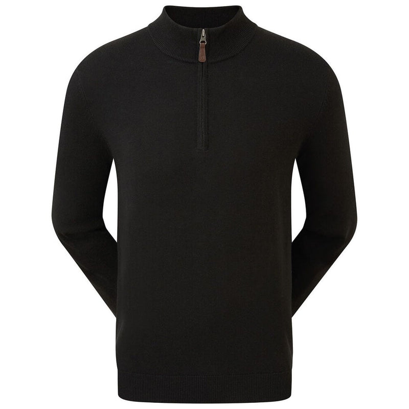FootJoy Wool Blend 1/2 Zip Pullover - Black