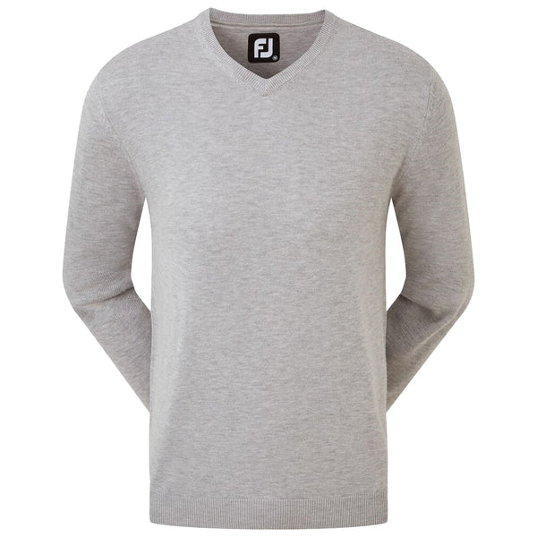 FootJoy Wool Blend V-Neck Pullover - Heather Grey