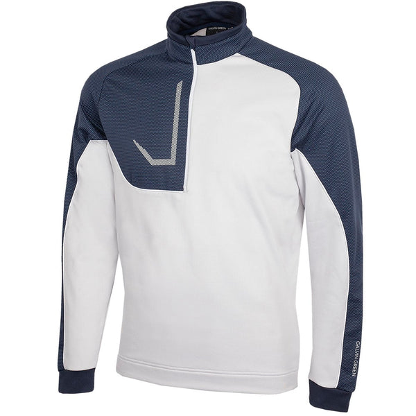 Galvin Green Daxton 1/2 Zip Insula Pullover - Navy/Cool Grey/White
