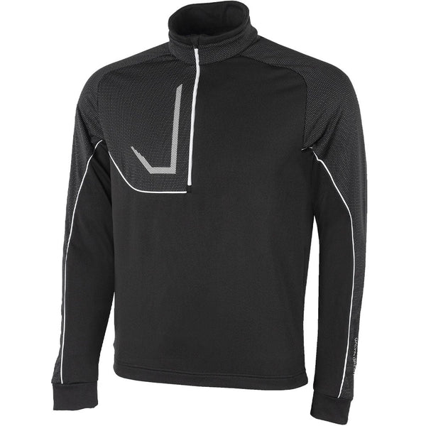 Galvin Green Daxton Insula 1/2 Zip Sweater - Black/Granite Grey/White