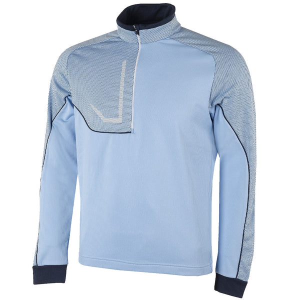 Galvin Green Daxton Insula 1/2 Zip Sweater - Blue Bell/Navy/White