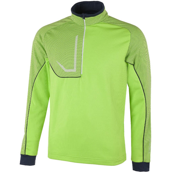 Galvin Green Daxton Insula 1 2 Zip Sweater Lime Navy White